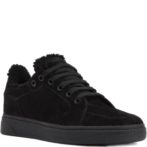 suede sheepskin low-top sneakers